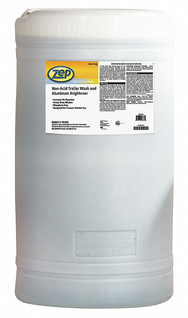 ZEP PROFESSIONAL Trailer Wash & Aluminum Brightener,20Gal 23L617
