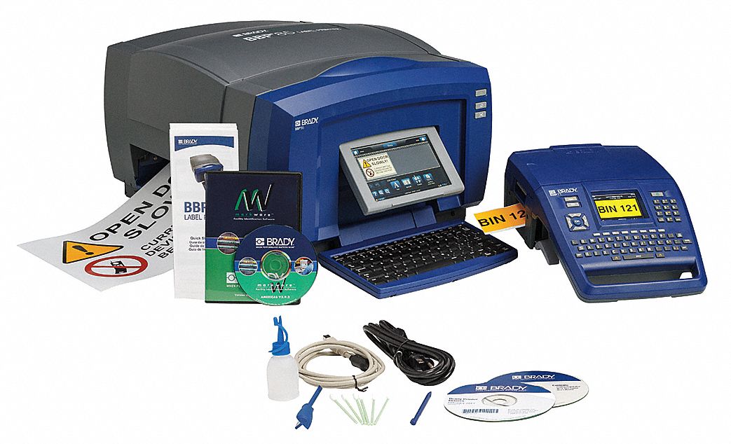BRADY Desktop Label Printer Kit 23MG26BBP8571KIT Grainger