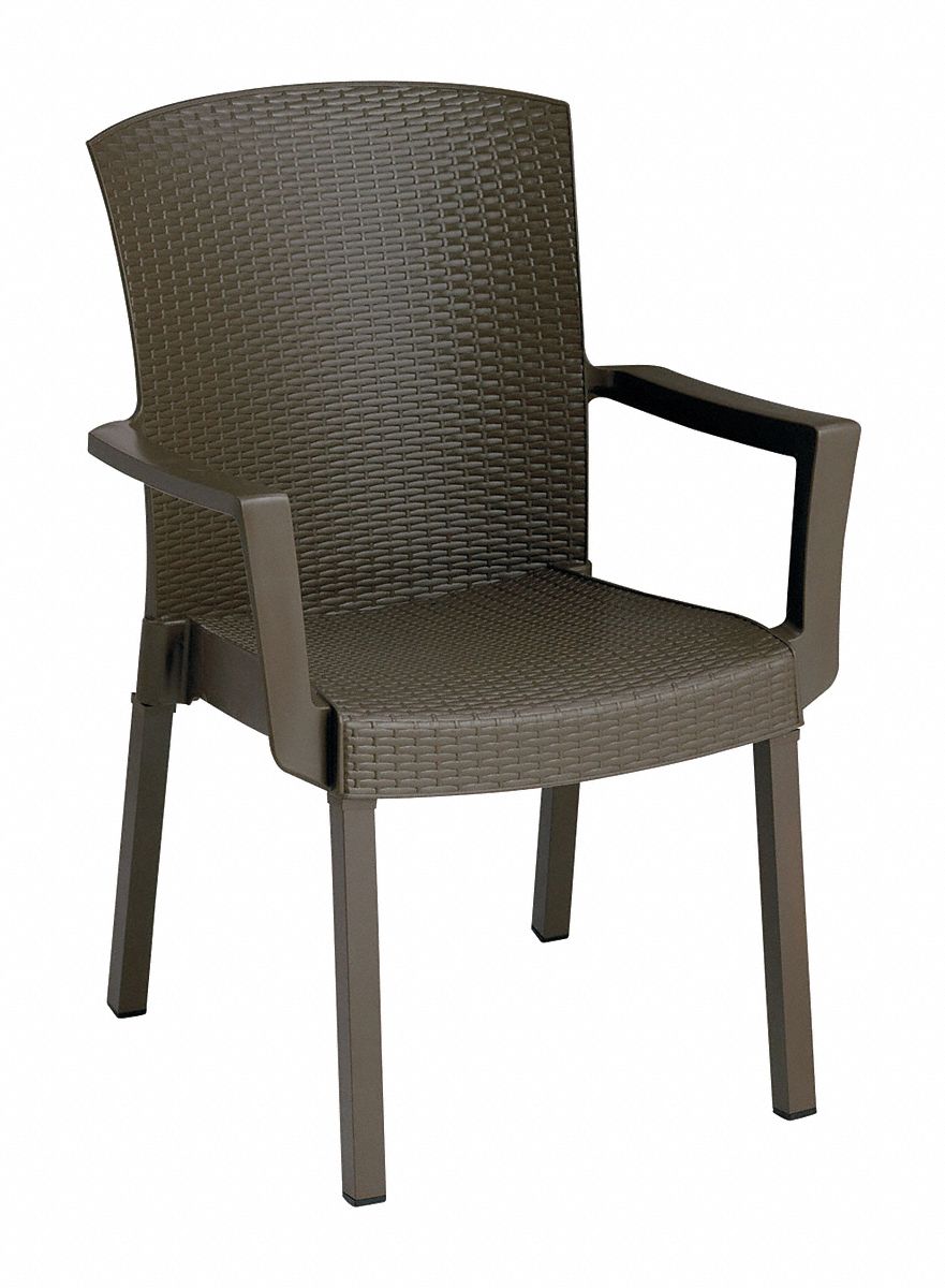 GROSFILLEX Armchair Espresso, 20 in Wd, 22 in Dp, 35 1/2 in Ht, 300 lb Wt Capacity 23NR80