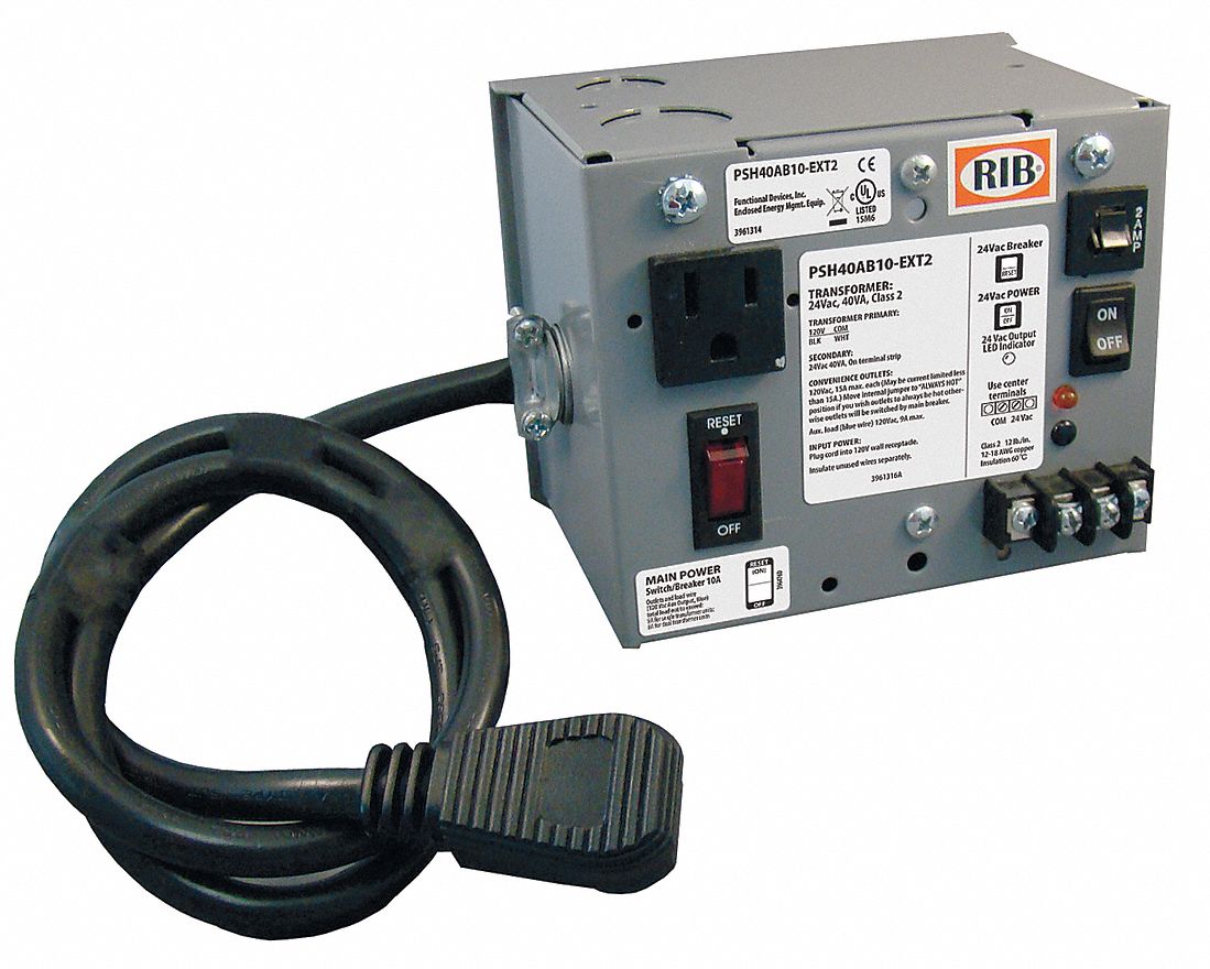 FUNCTIONAL DEVICES INC / RIB Class 2 Transformer, Enclosed, 120V AC