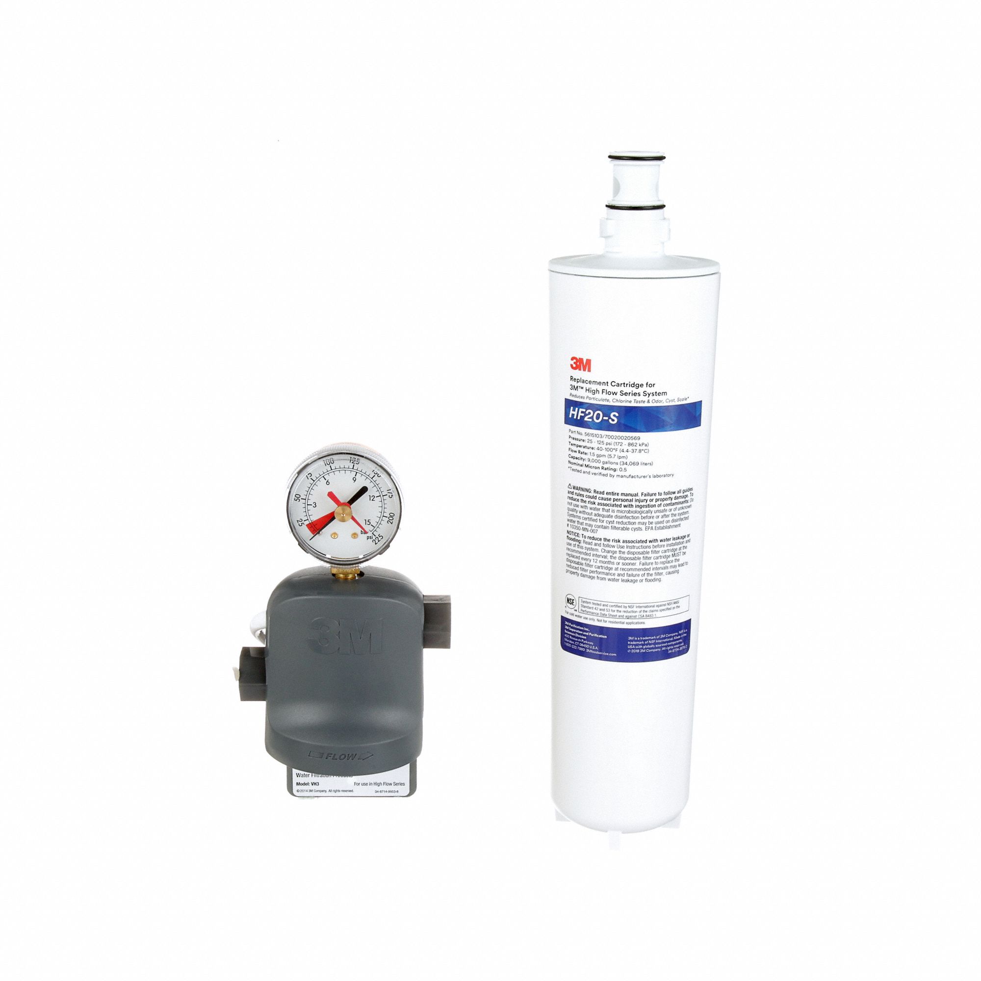 3M WATER FILTRATION PRODUCTS, 0.5 micron, 1.5 gpm, Water Filter System