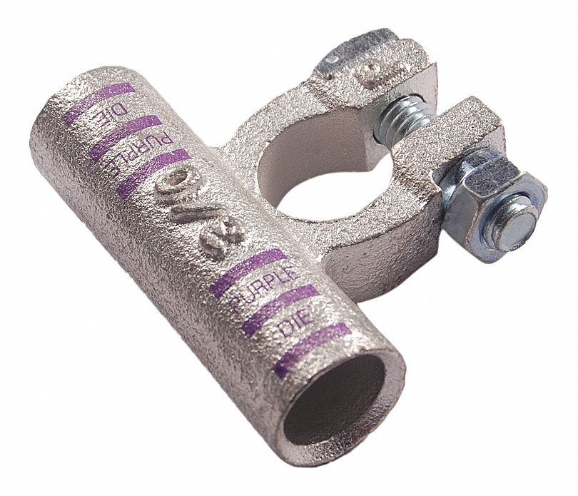 WESTWARD Battery Terminal Flag, 3/0 ga., Purple, PK5 23PC9423PC94