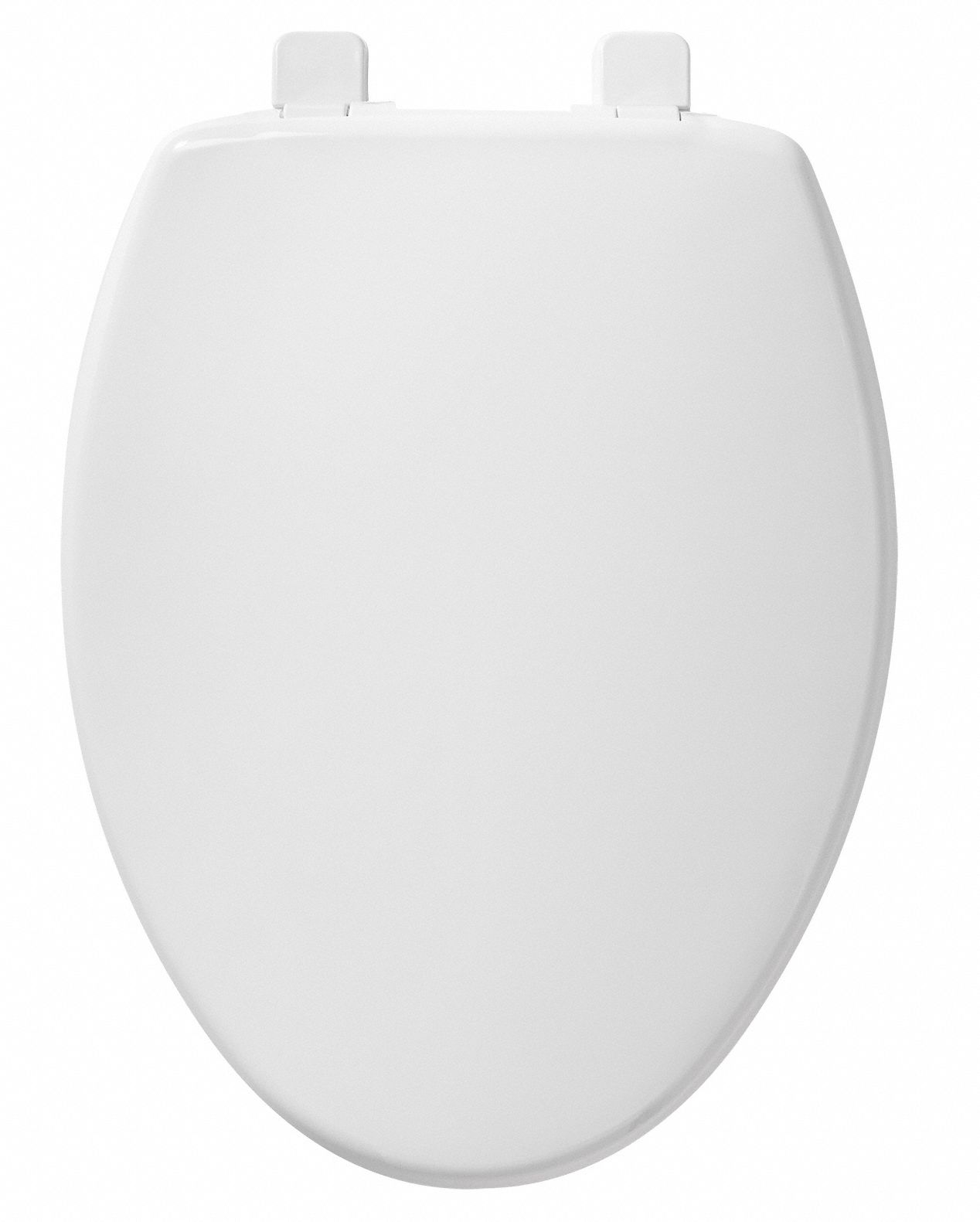 BEMIS Toilet Seat White, Plastic, Slow Close Hinge, 1 15/16 in Seat Ht