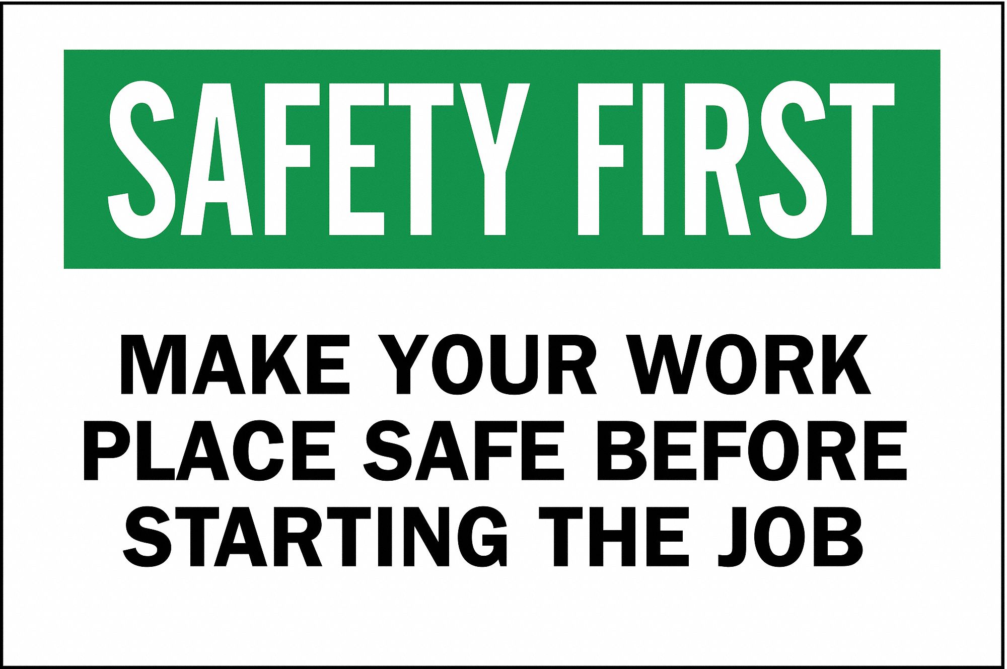 Aluminum, Safety Slogan Sign, 10" Width, 7" Height, White, With