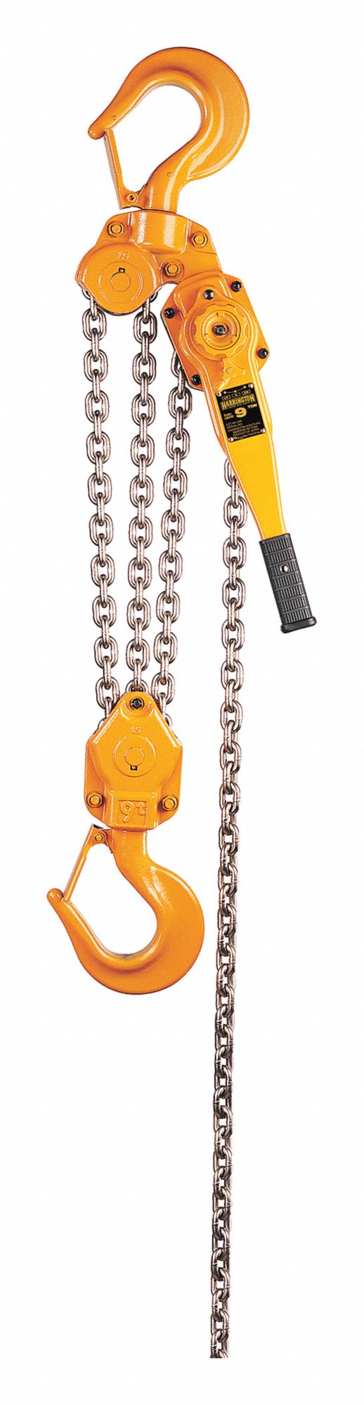 HARRINGTON Lever Chain Hoist, 18,000 lb Load Capacity, 20 ft Hoist Lift