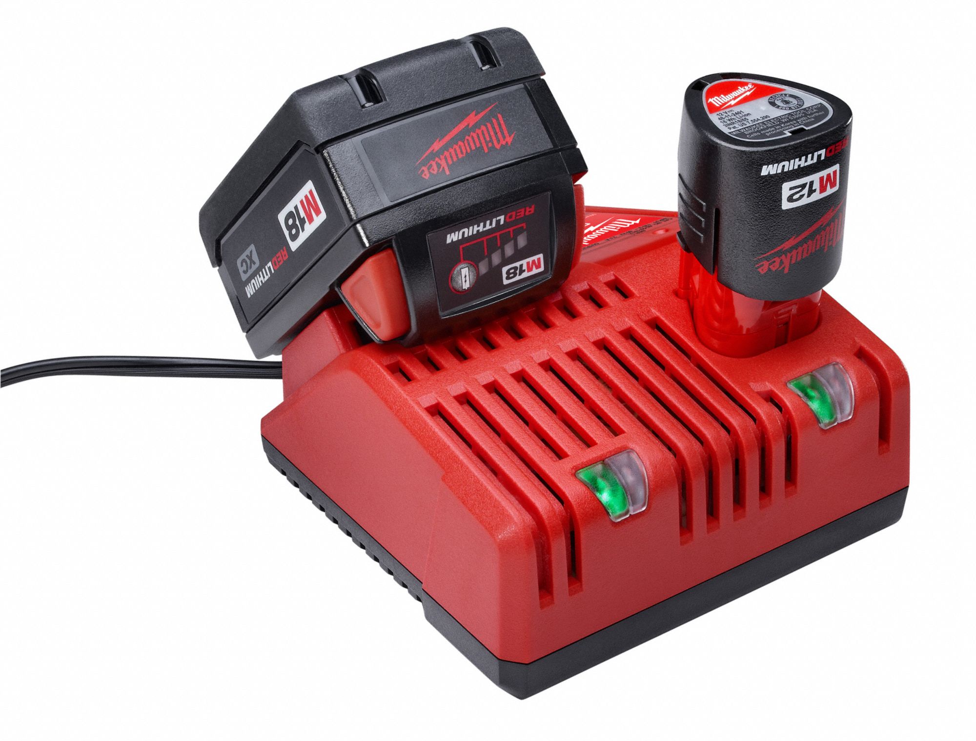 MILWAUKEE Battery Charger: Milwaukee, Multi-Port Simultaneous Charging