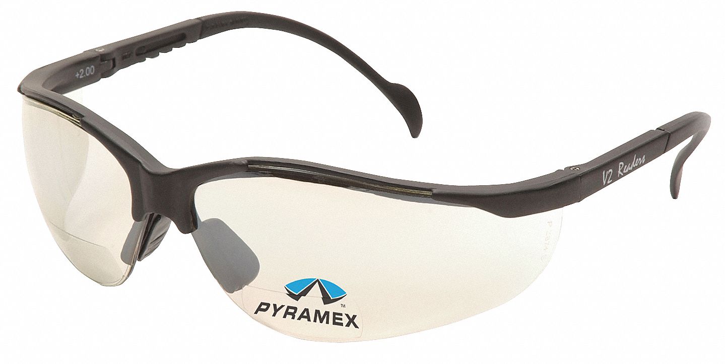 PYRAMEX Indoor/Outdoor ScratchResistant Bifocal Safety Reading Glasses