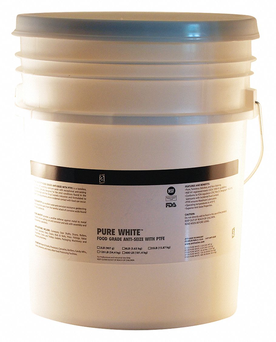 35 lb Container Size, Pail, Food Grade AntiSeize 23YA7331050 Grainger