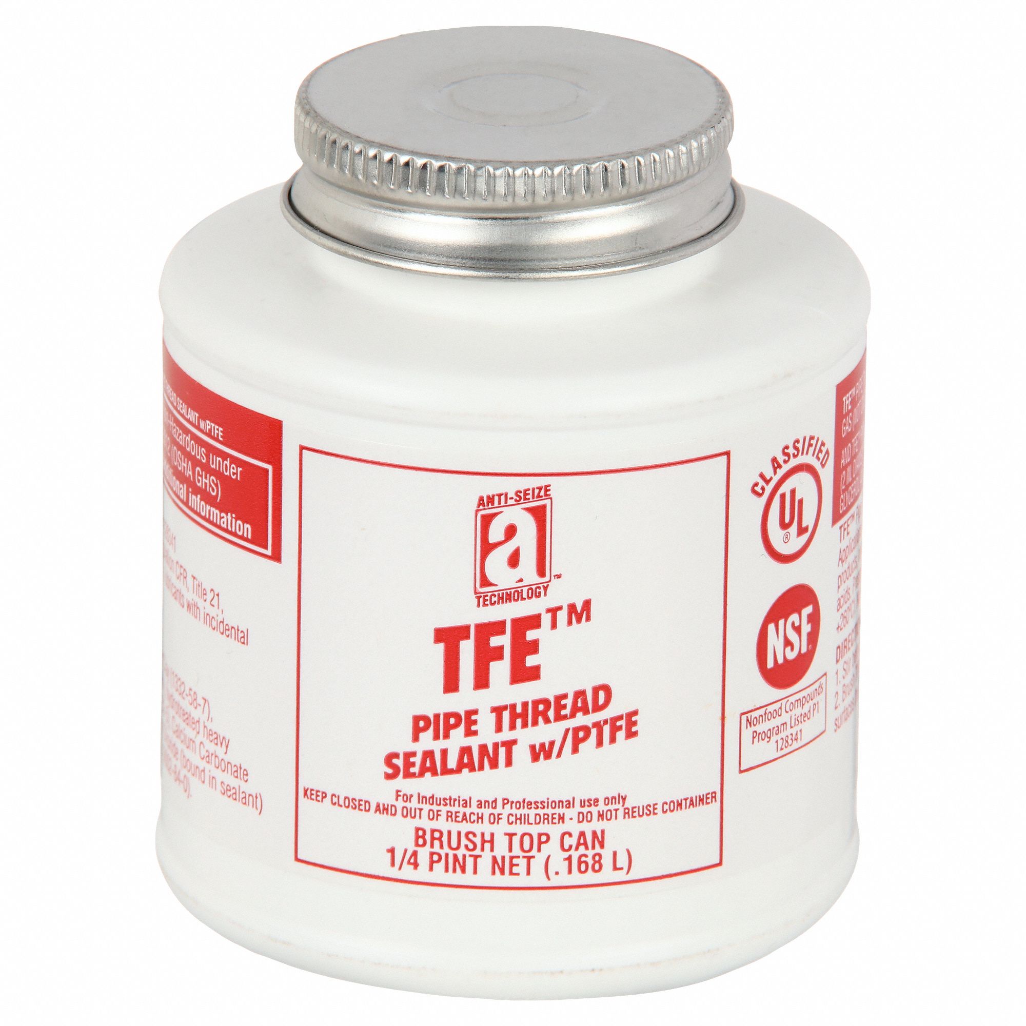 ANTISEIZE TECH, TFE, 4.8 fl oz, Pipe Thread Sealant 23YA8314005