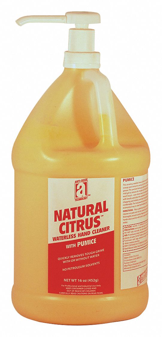 ANTISEIZE TECHNOLOGY Citrus, Paste, Hand Soap, 1 gal, Pump Bottle