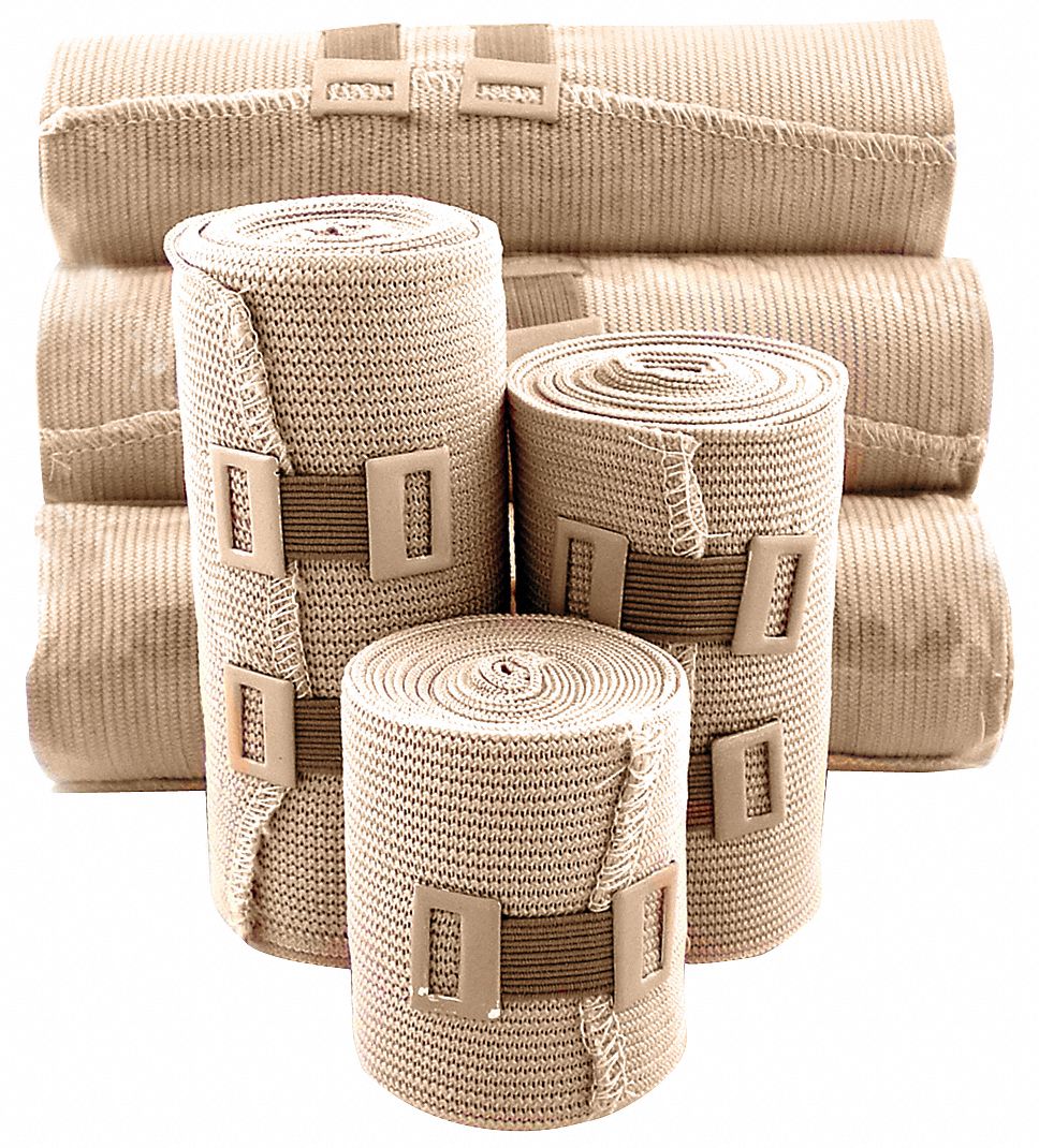 MEDSOURCE Elastic Bandages, Unitized, Sterile, Cotton, Includes Brown
