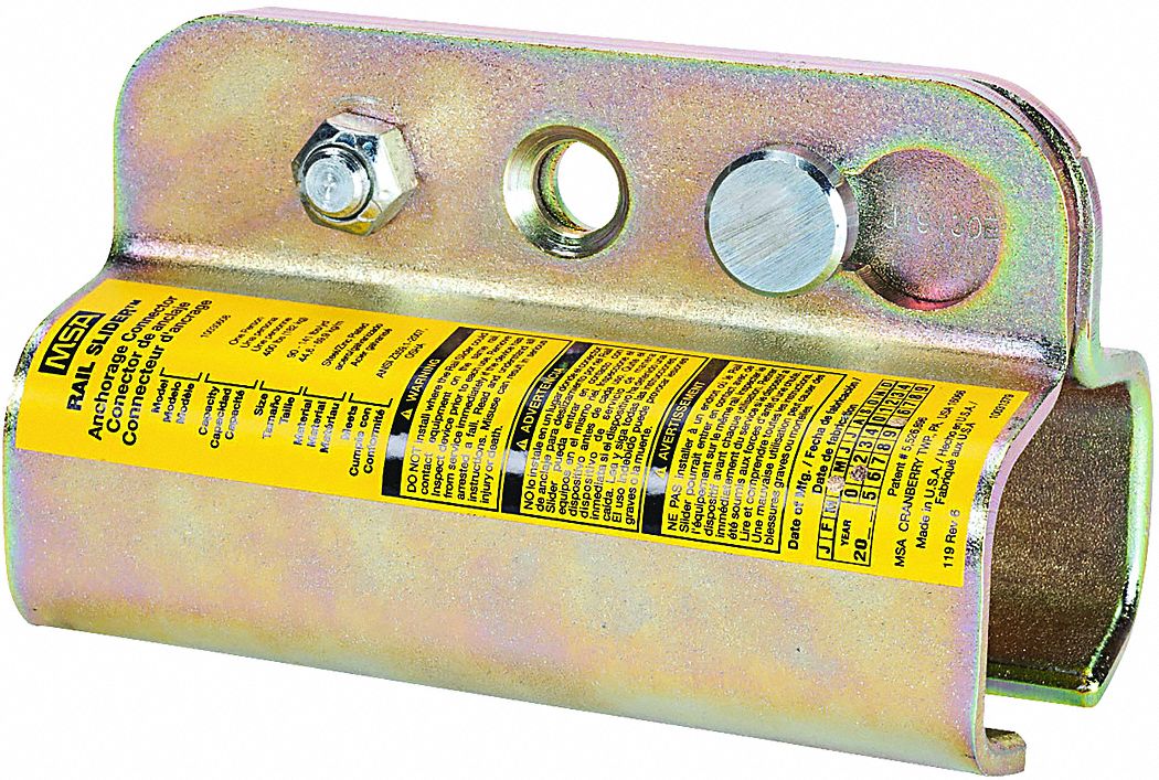 MSA Rail Slider Anchor 310 lb Wt Capacity, 5 1/4 in Wd, MSA Safety