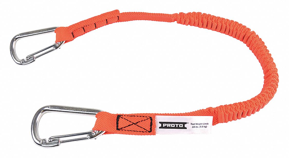 PROTO Tool Lanyard, Elastic Tether Style, 15 lb Weight Capacity