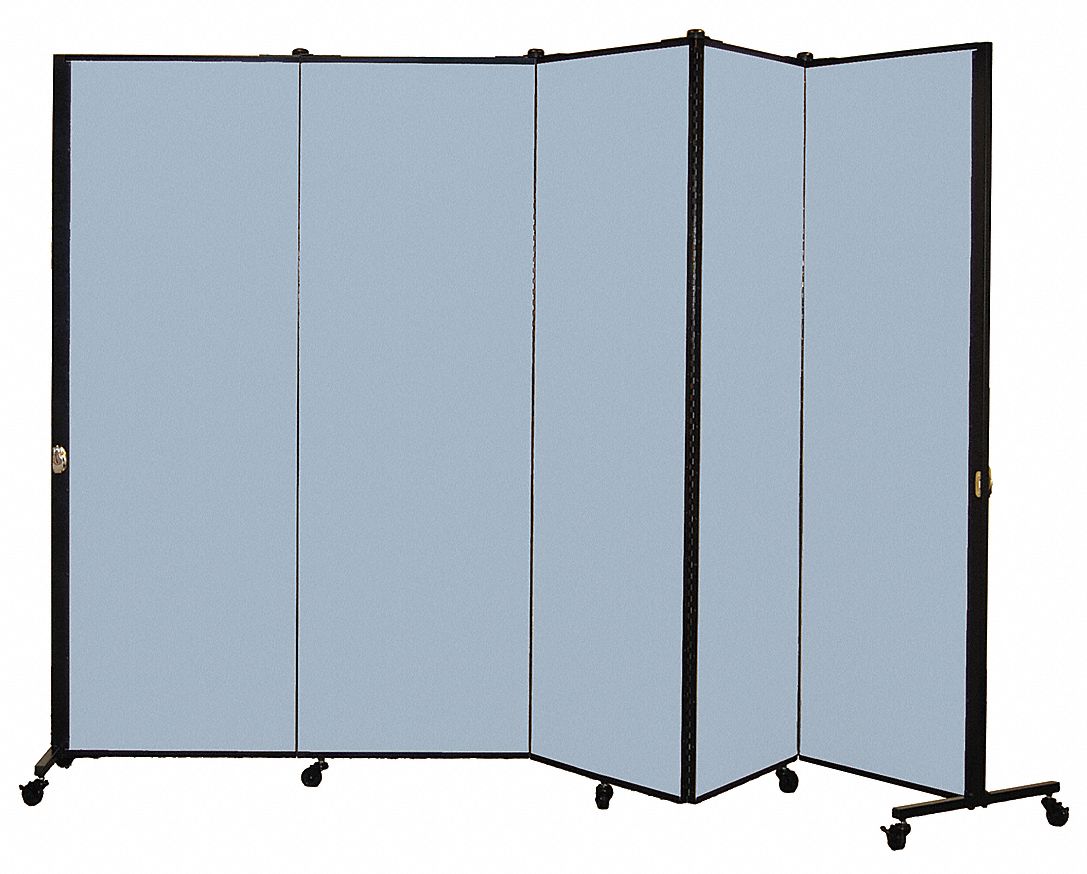 SCREENFLEX Portable Room Divider, Number of Panels 5, 5 ft 9 in Overall
