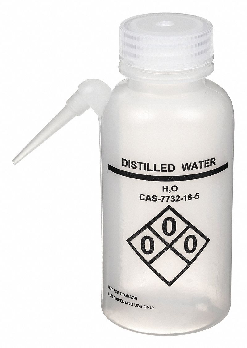 LAB SAFETY SUPPLY, 8 oz Labware Capacity English, LDPE, Wash Bottle