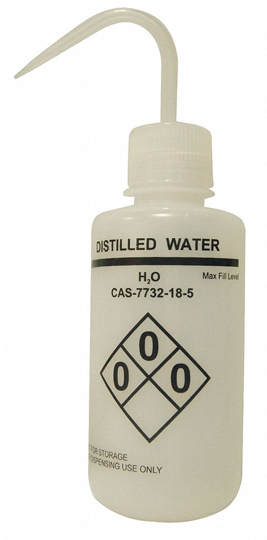 LAB SAFETY SUPPLY, 16 oz Labware Capacity English, LDPE, Wash Bottle