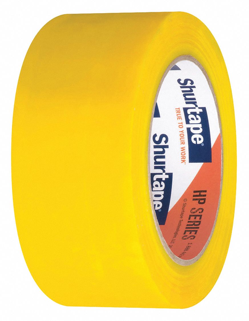 SHURTAPE Packaging Tape, Yellow, Rubber Tape Adhesive, Tape Application