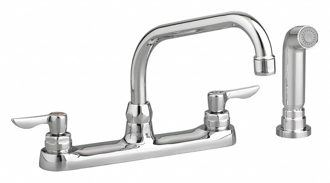 AMERICAN STANDARD Chrome, Low Arc, Kitchen Sink Faucet, Manual Faucet