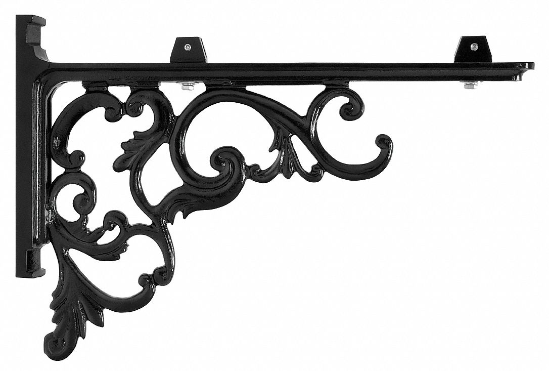 TAPCO Sign Mounting Brackets Aluminum, Powder Coated, Black, Flat