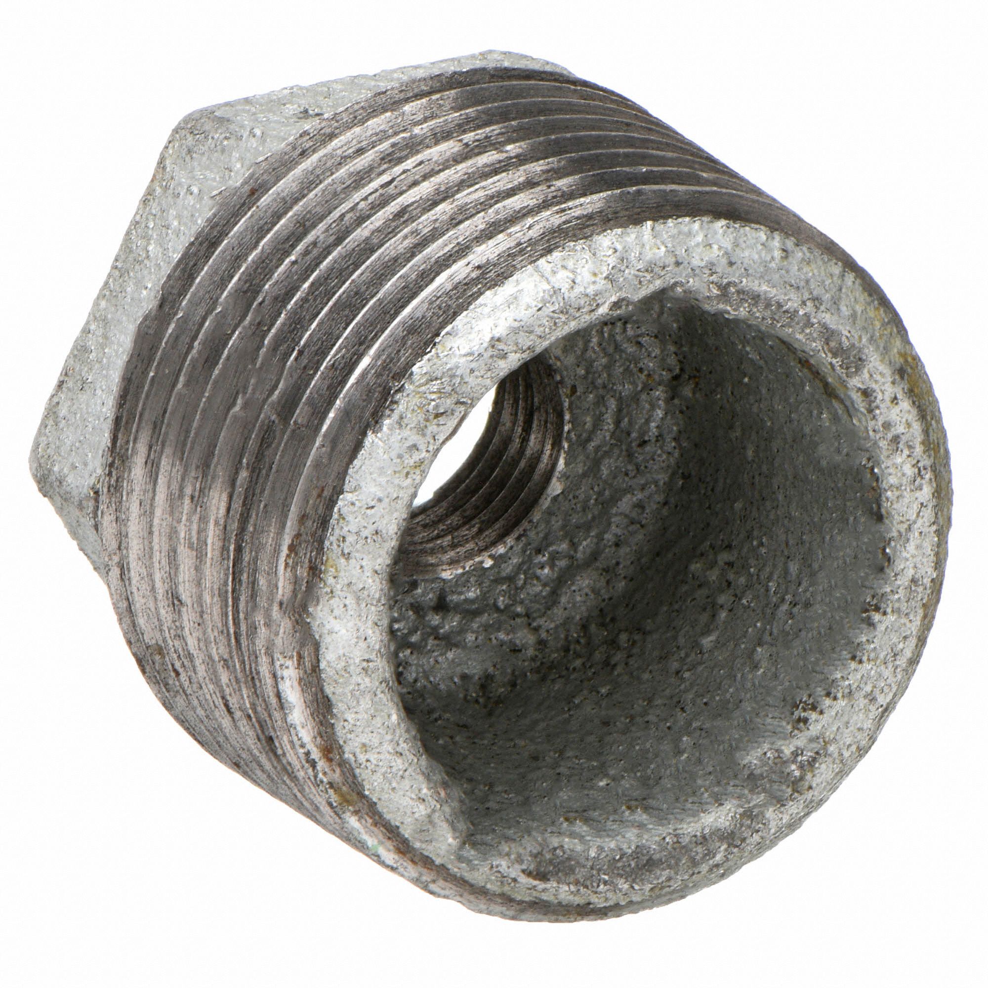 ANVIL Galvanized Malleable Iron Hex Bushing, 1" x 3/4" Pipe Size, MNPT
