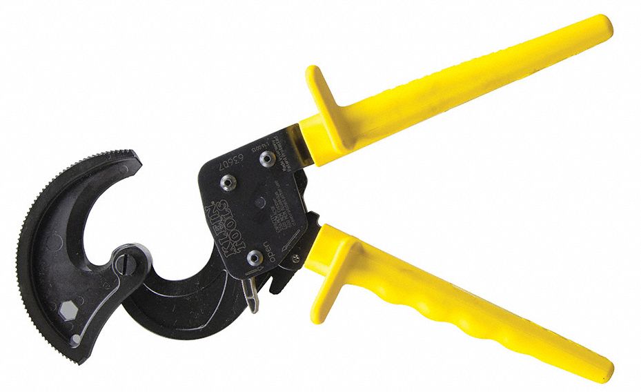 KLEIN TOOLS Ratchet Cable Cutter Plastic, Center, For 600 kcmil Max