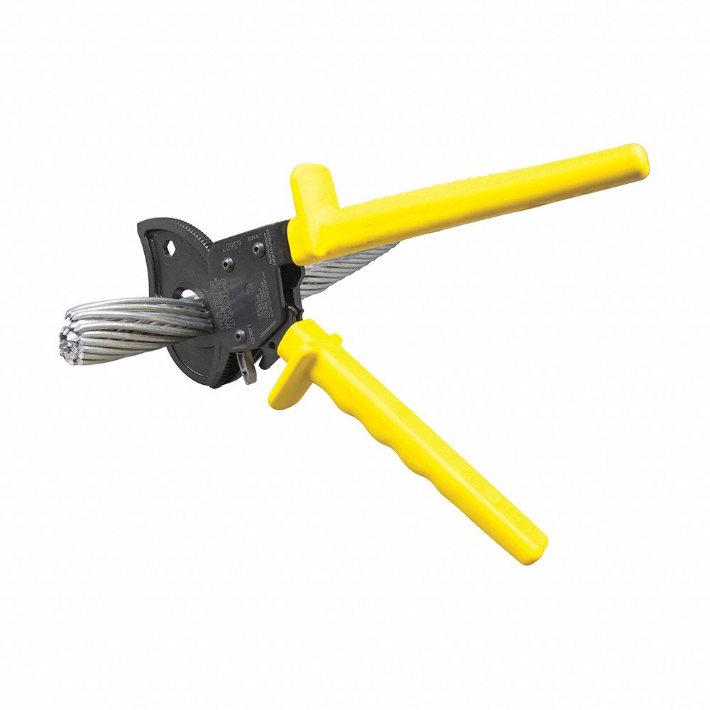 KLEIN TOOLS Ratchet Cable Cutter, Plastic, 10 1/4 in Overall Length