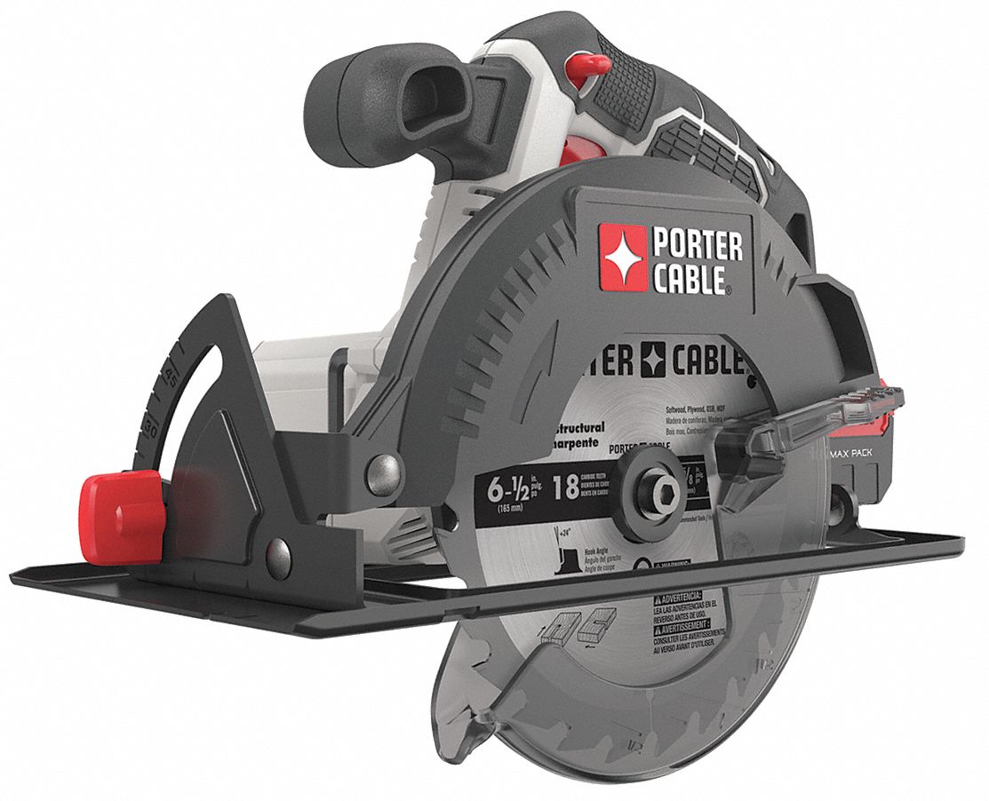 PORTER CABLE Circular Saw Kit, 61/2" Blade Dia., Left Blade Side