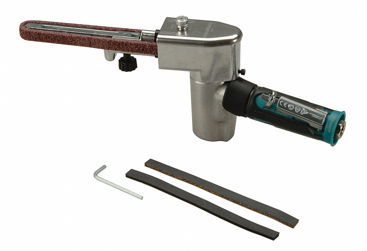 DYNABRADE 1/2 in W x 18 in L, 0.5 hp HP Industrial Air Belt Sander