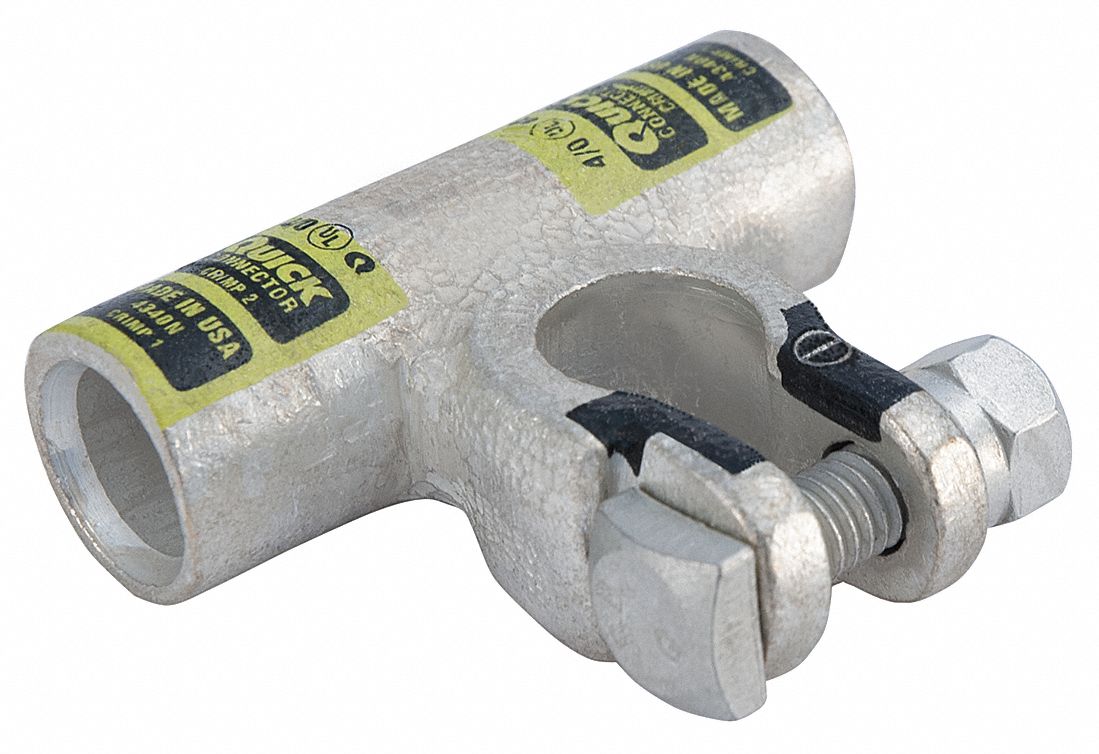 FUSION Battery Terminal Flag, Crimp, 4/0 ga, Yellow Color, Negative