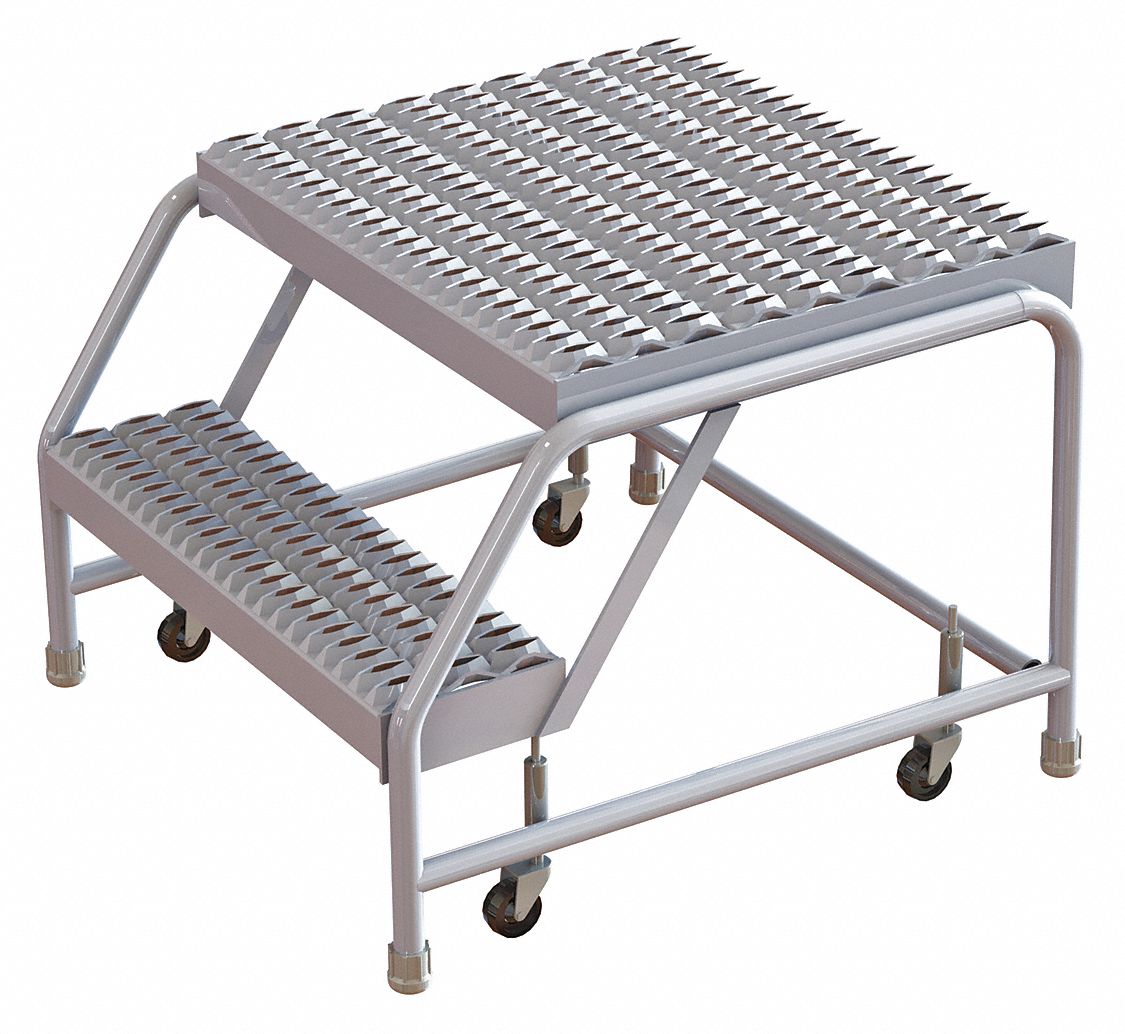 TRIARC Aluminum Rolling Step, 20 in Overall Height, 350 lb Load