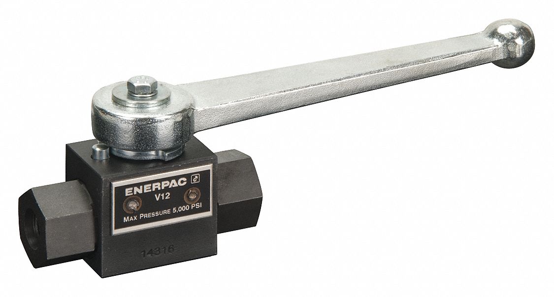 ENERPAC Hydraulic Ball Valve, #4 SAE, Standard, 5,000 psi Max. Pressure