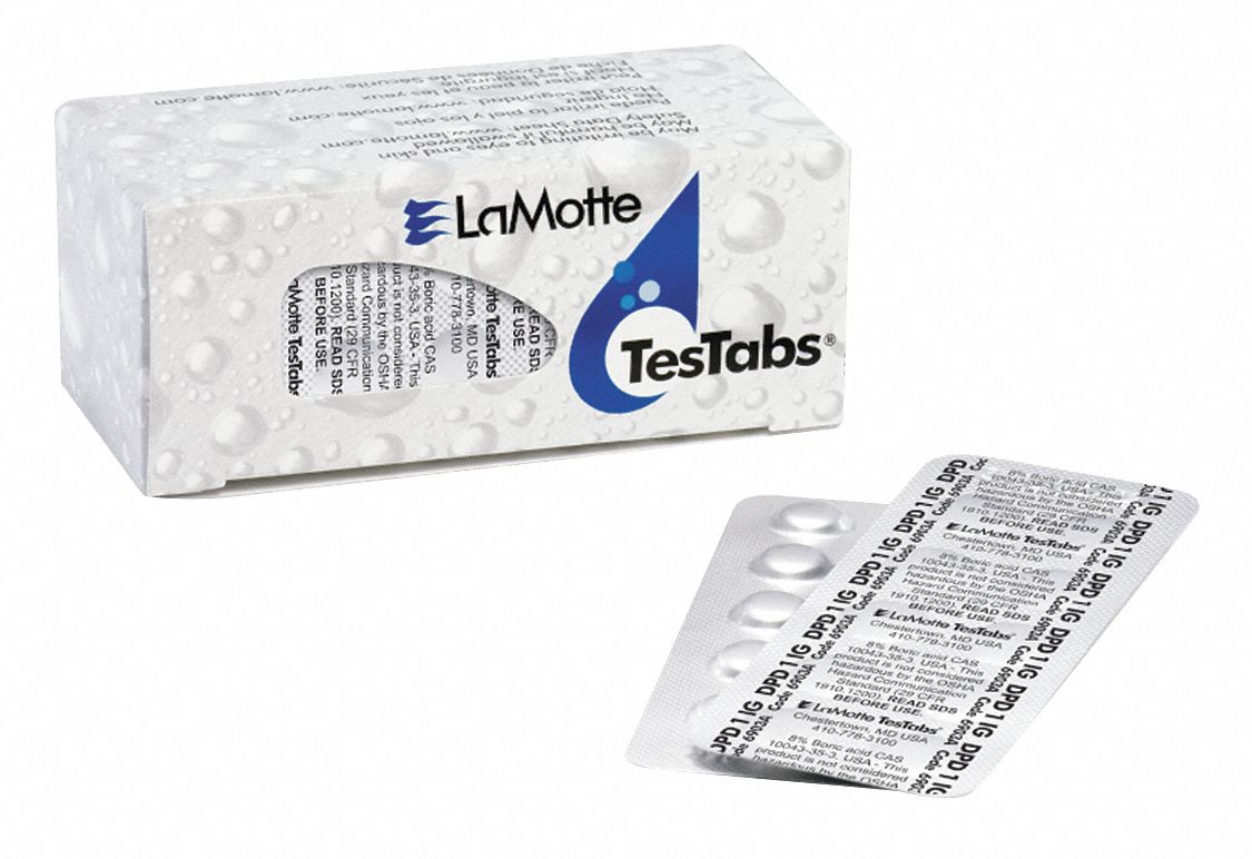 LAMOTTE, Tablet, 0 to 4 ppm, Reagent 269P716903AJ Grainger