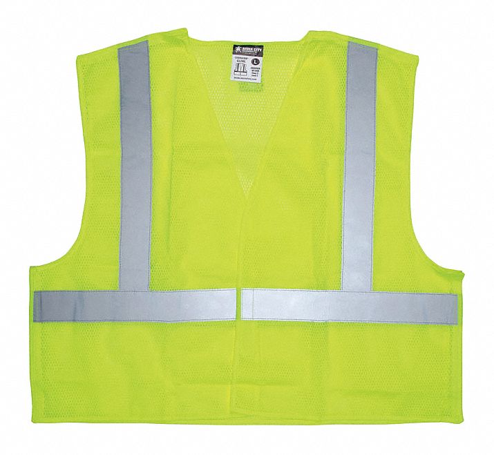 MCR SAFETY, ANSI Class 2, M, Safety Vest 508J40CL2MLM Grainger