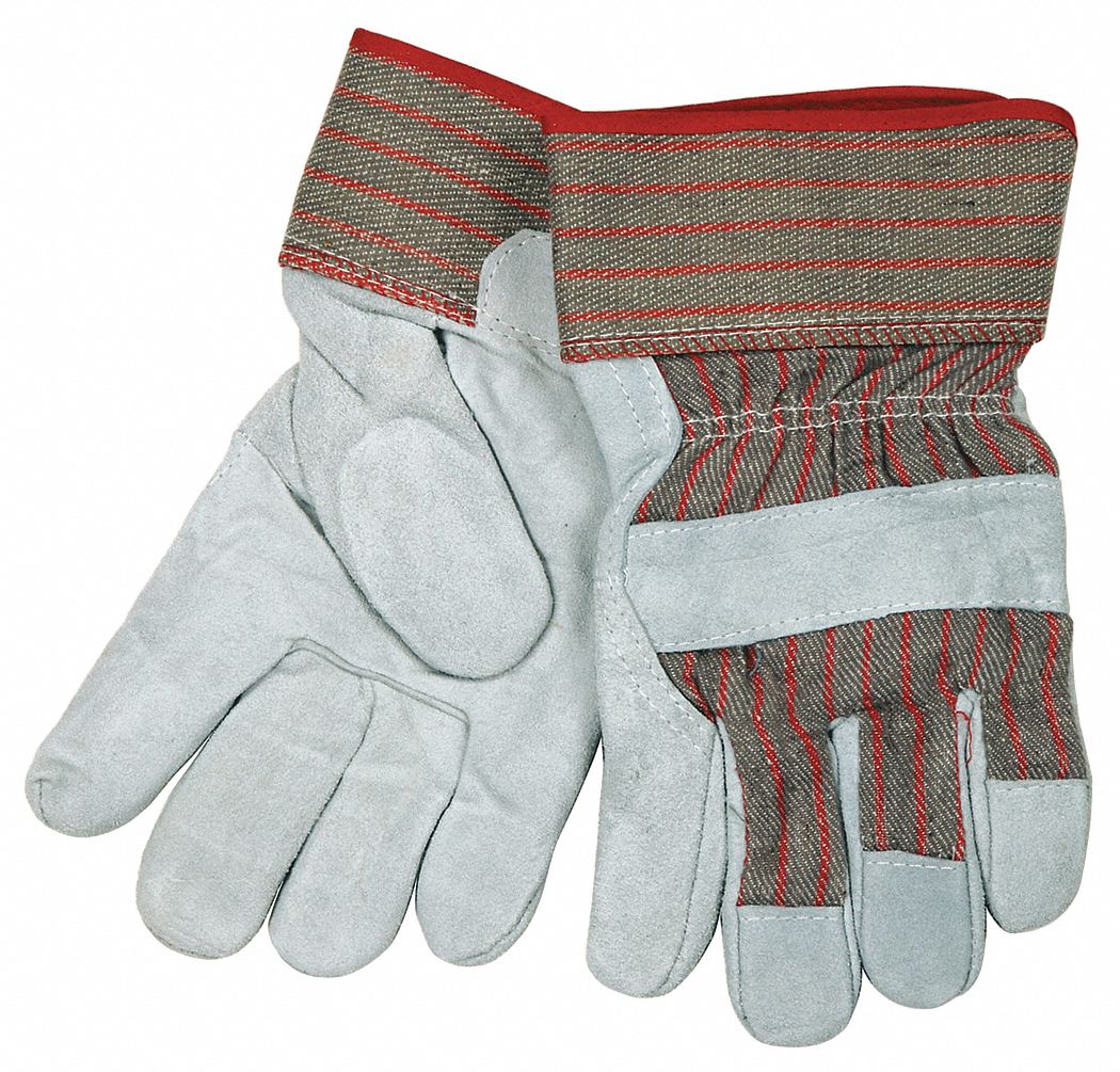 MCR SAFETY Leather Gloves, L, Cowhide, PK 12 26J7711205L Grainger