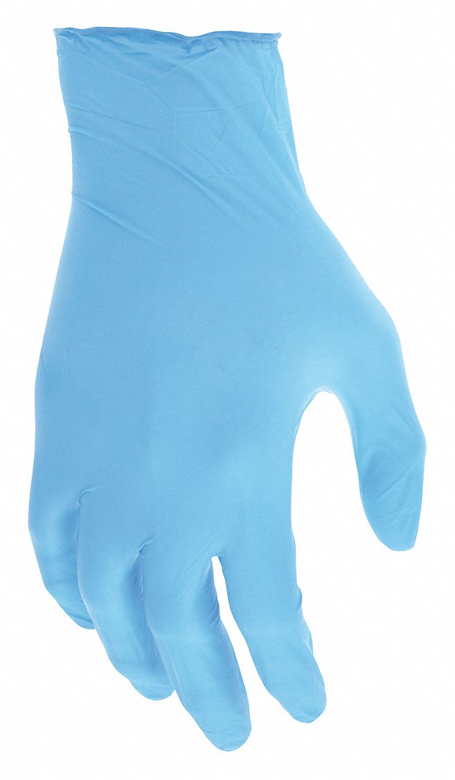 MCR SAFETY Nitrile, Disposable Gloves, M, PowderFree, 3.00 mil Palm