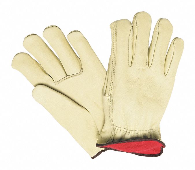 MCR SAFETY Leather Gloves, L, Cowhide, PK 12 26K6773250L Grainger