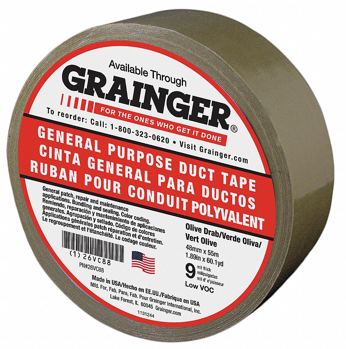 Duct Tape Grade Industrial, Duct Tape Type Duct Tape, Duct Tape Width