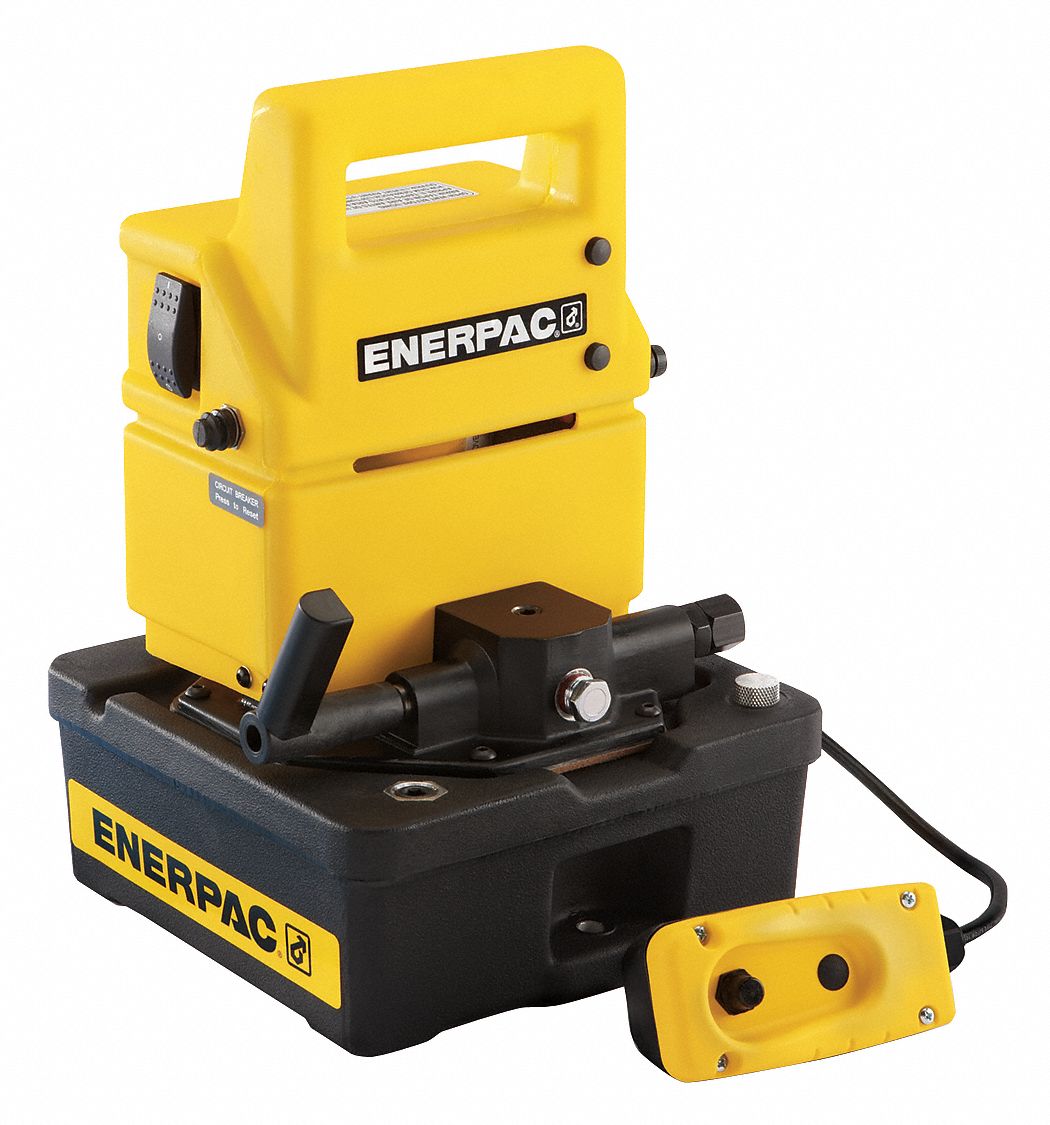 ENERPAC Electric Hydraulic Pump with Dump and Hold Control Valve