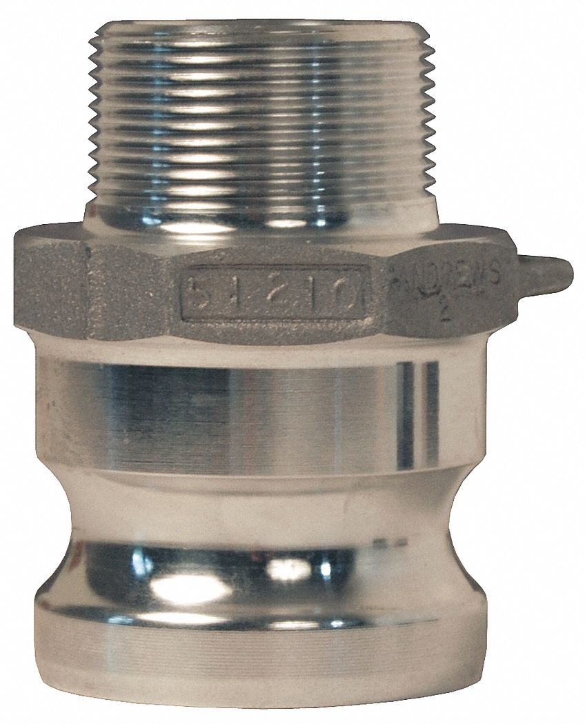 DIXON Aluminum Adapter, Coupling Type F, Male Adapter x MNPT Connection