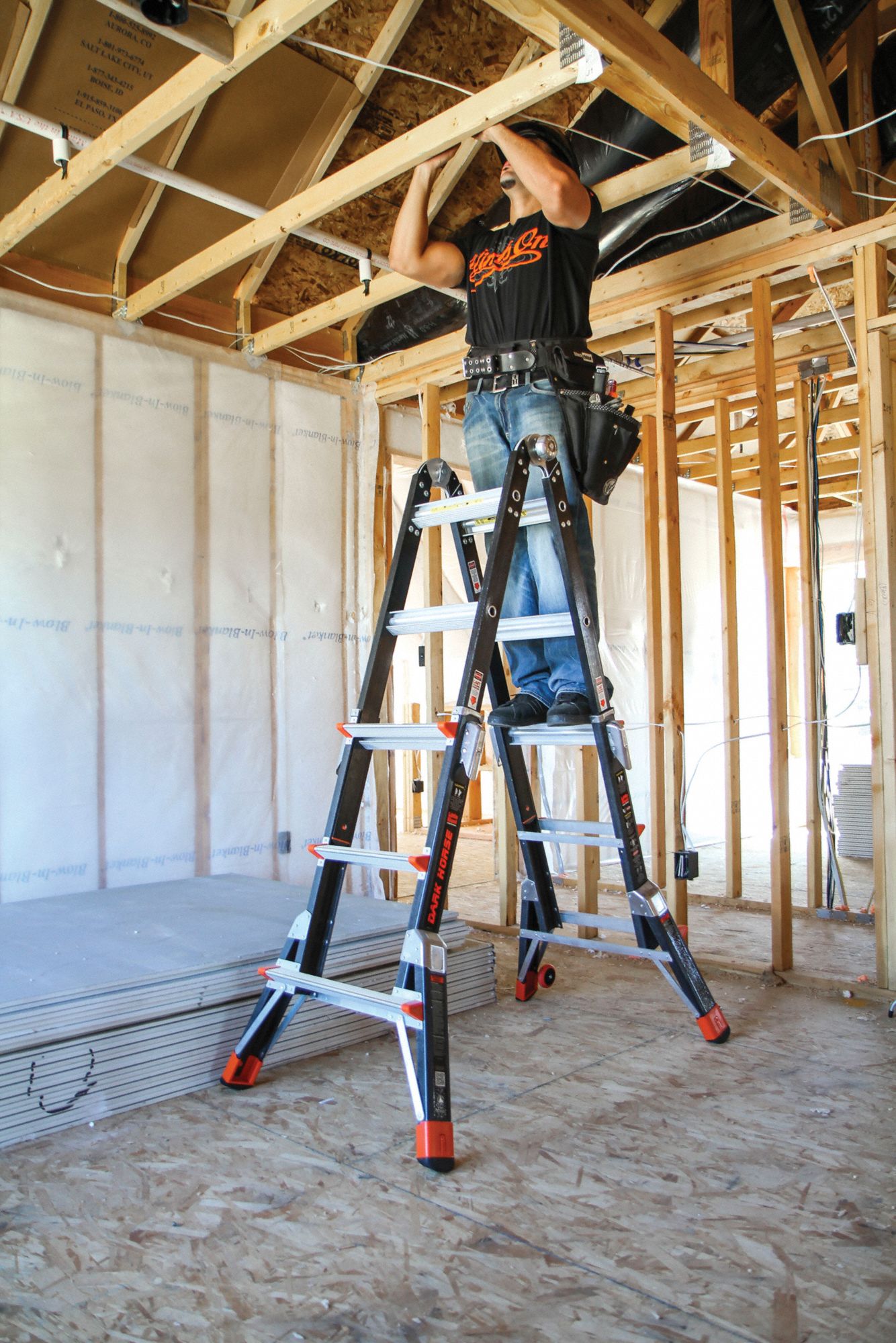 LITTLE GIANT Multipurpose Ladder 22 ft Extended Ladder Ht, 5 to 9 ft