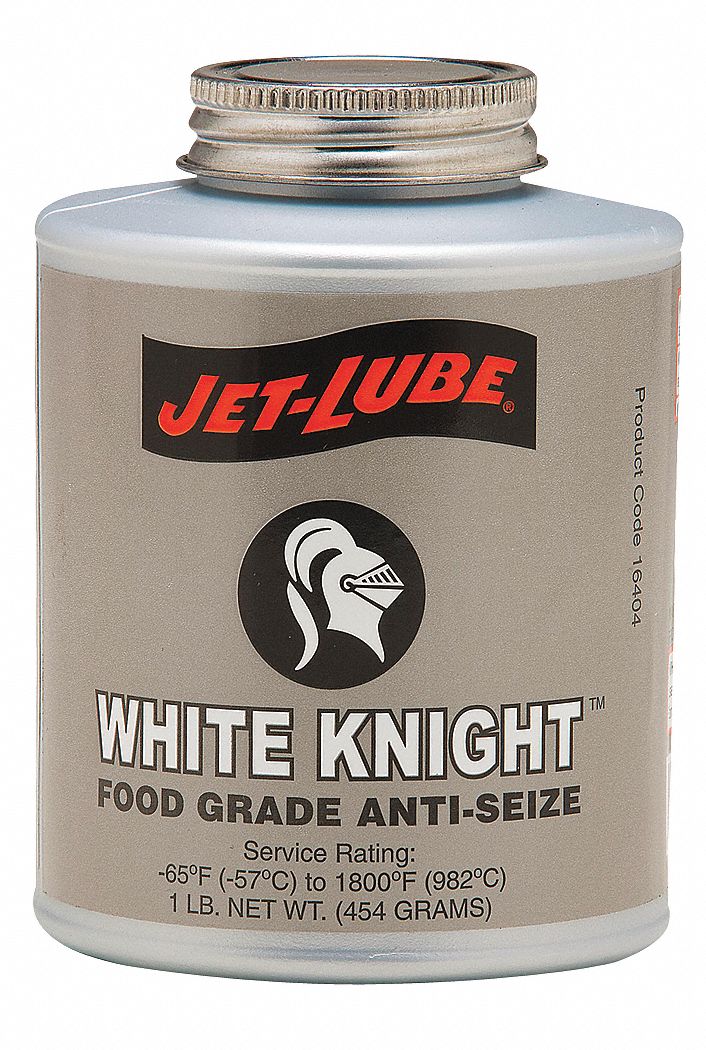 JETLUBE Food Grade AntiSeize, 1 lb., BrushTop Can, Aluminum, Paste