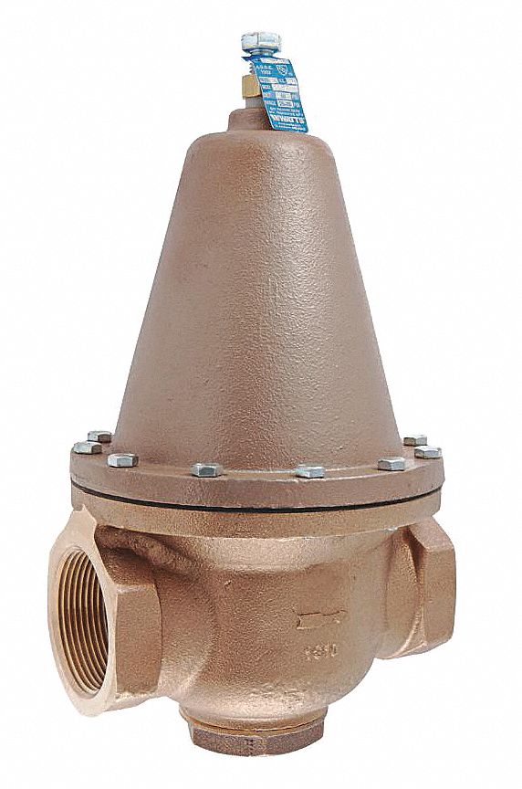 WATTS, FNPT x FNPT, 2 1/2 in Pipe Size, Water Pressure Regulator