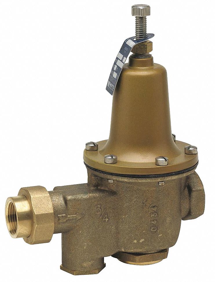 WATTS Water Pressure Regulator Valve LFU5B, Lead Free Brass, 1 in Inlet Size, 1 in Outlet Size