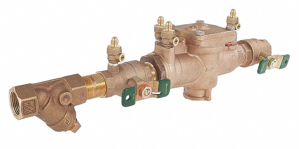 WATTS Reduced Pressure Zone Backflow Preventer: Watts 009, 1 in Size