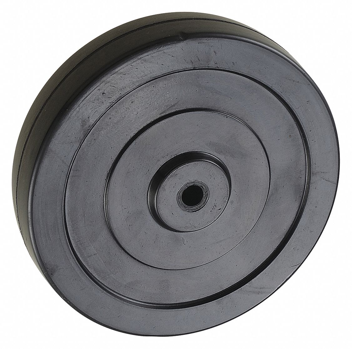 GRAINGER APPROVED Solid Rubber Wheel, 6 in Wheel Dia., 300 lb Load