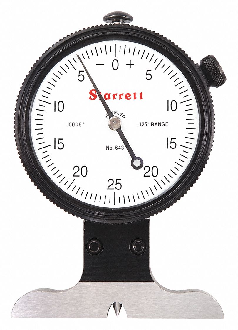 STARRETT Dial Depth Gauge, Depth Gauge Type Dial Depth Gage, Range 0 in