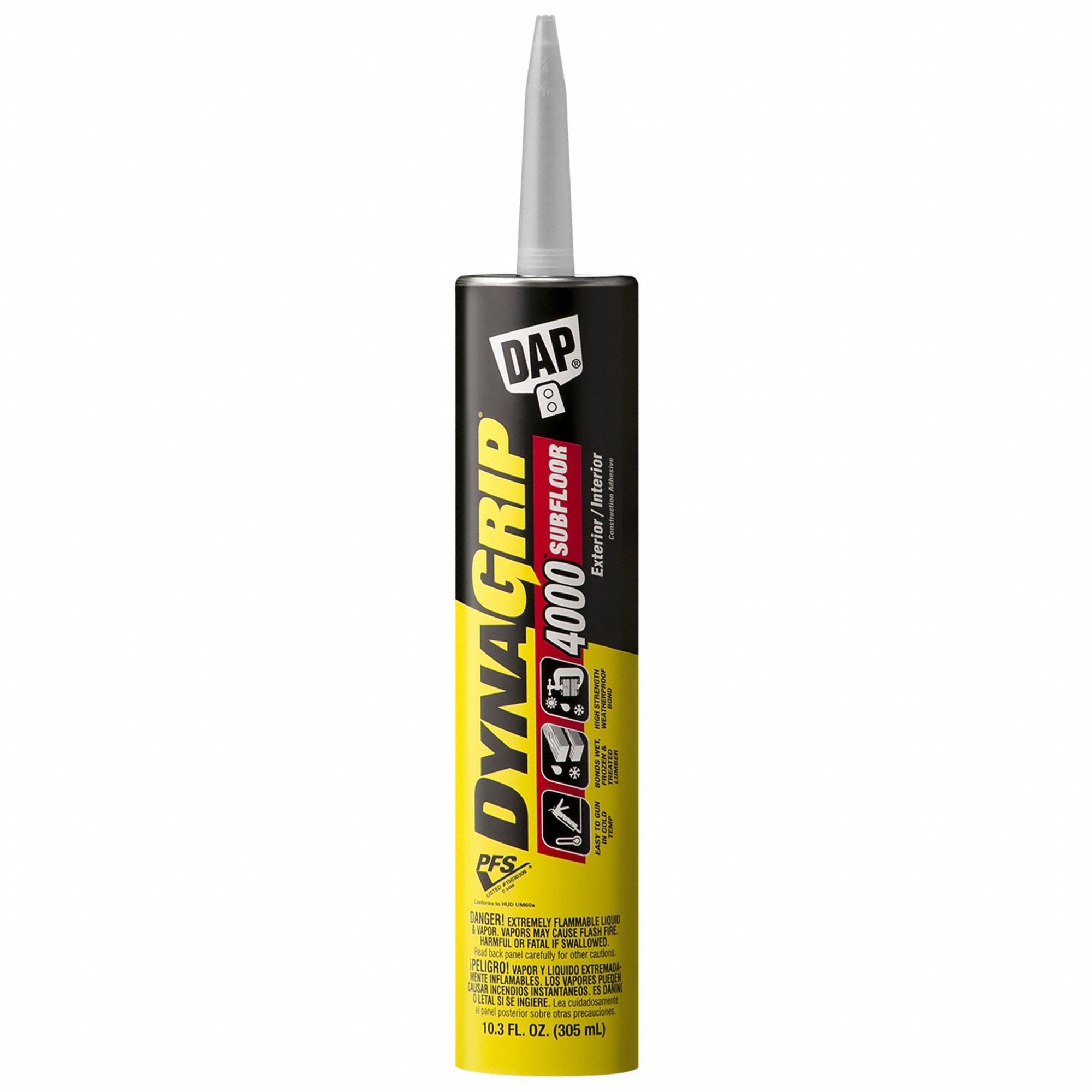 DAP, 4000 Subfloor, 10.3 fl oz, Construction Adhesive 2KVJ727517