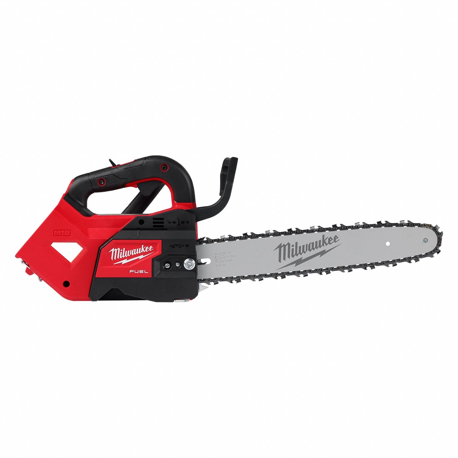 MILWAUKEE, 14 in Bar Lg, Top Handle, Battery-Powered Chainsaw - 807VE6