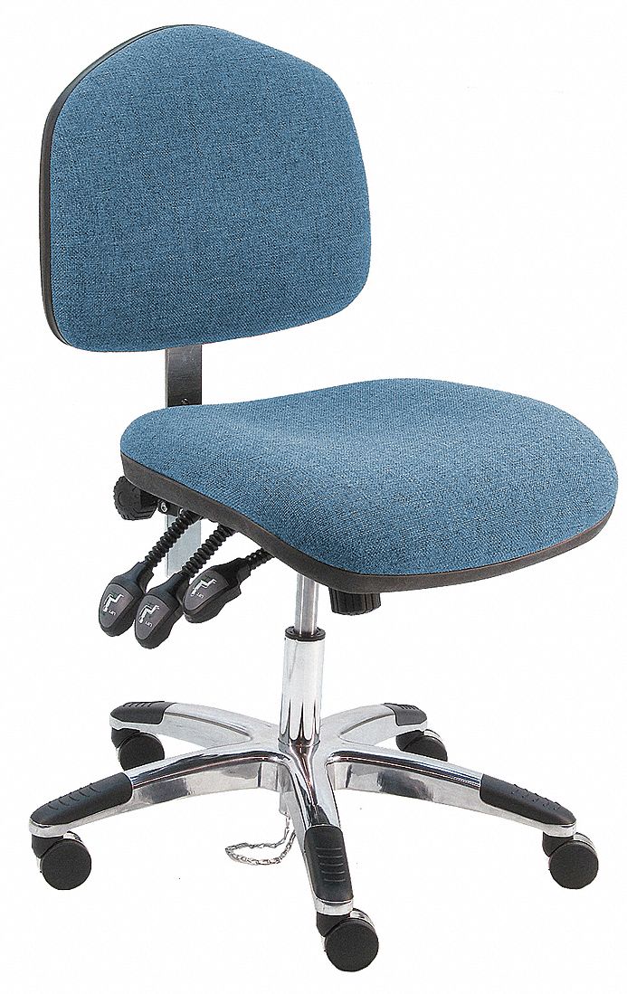 Blue Fabric Ergonomic Task Chair BENCHPRO Task Chair, Task Chair, Blue, Fabric, 21 in to 31 in Nominal