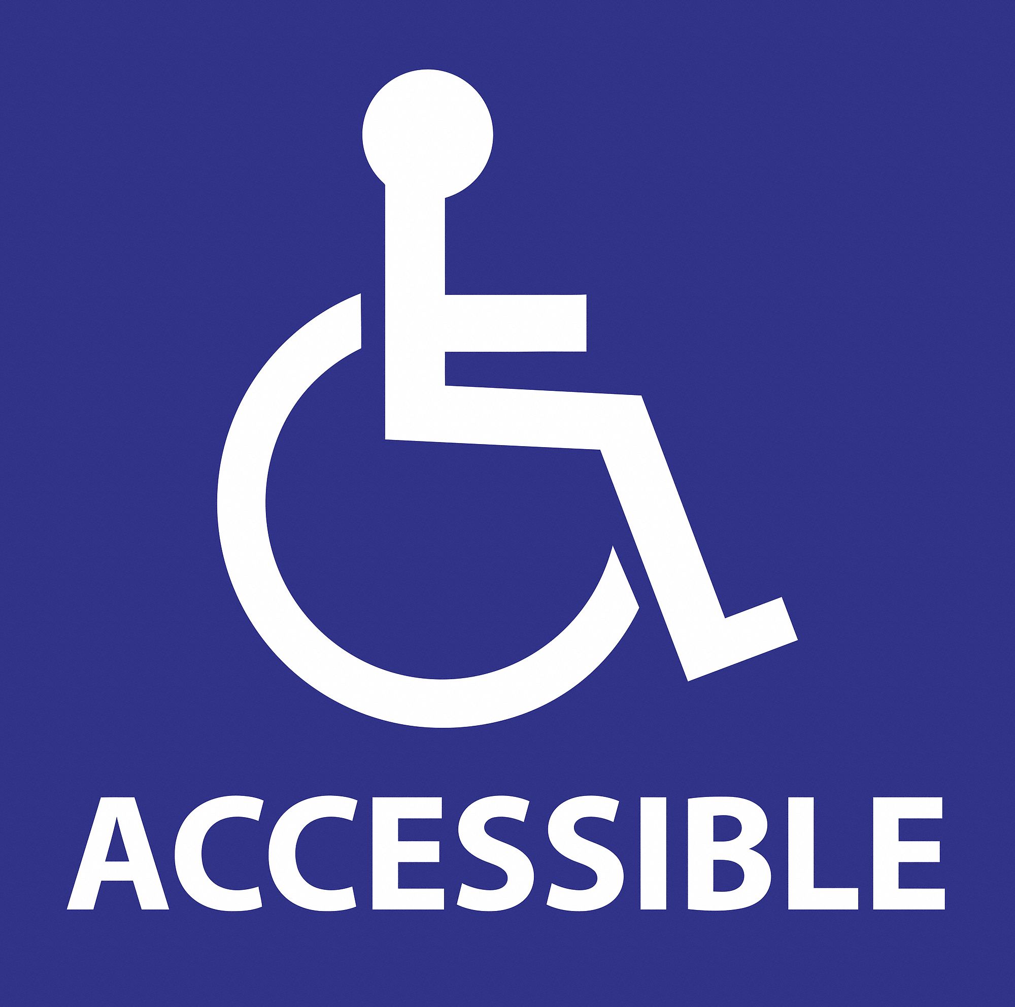 Adhesive Sign Mounting, 6 in x 6 in Nominal Sign Size, Handicap Window
